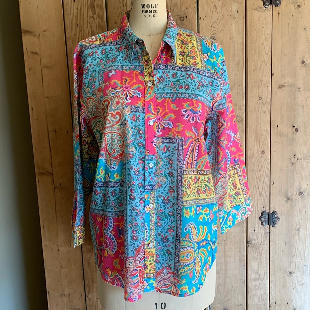 Lauren Ralph Lauren print blouse.